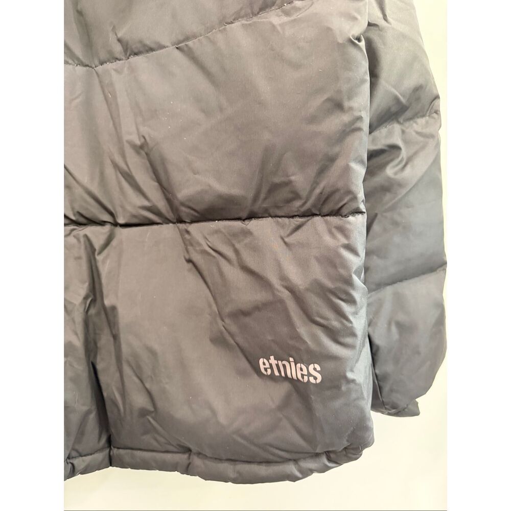 Vintage Etnies Down Puffer Jacket Men’s L Black - Picture 8 of 11